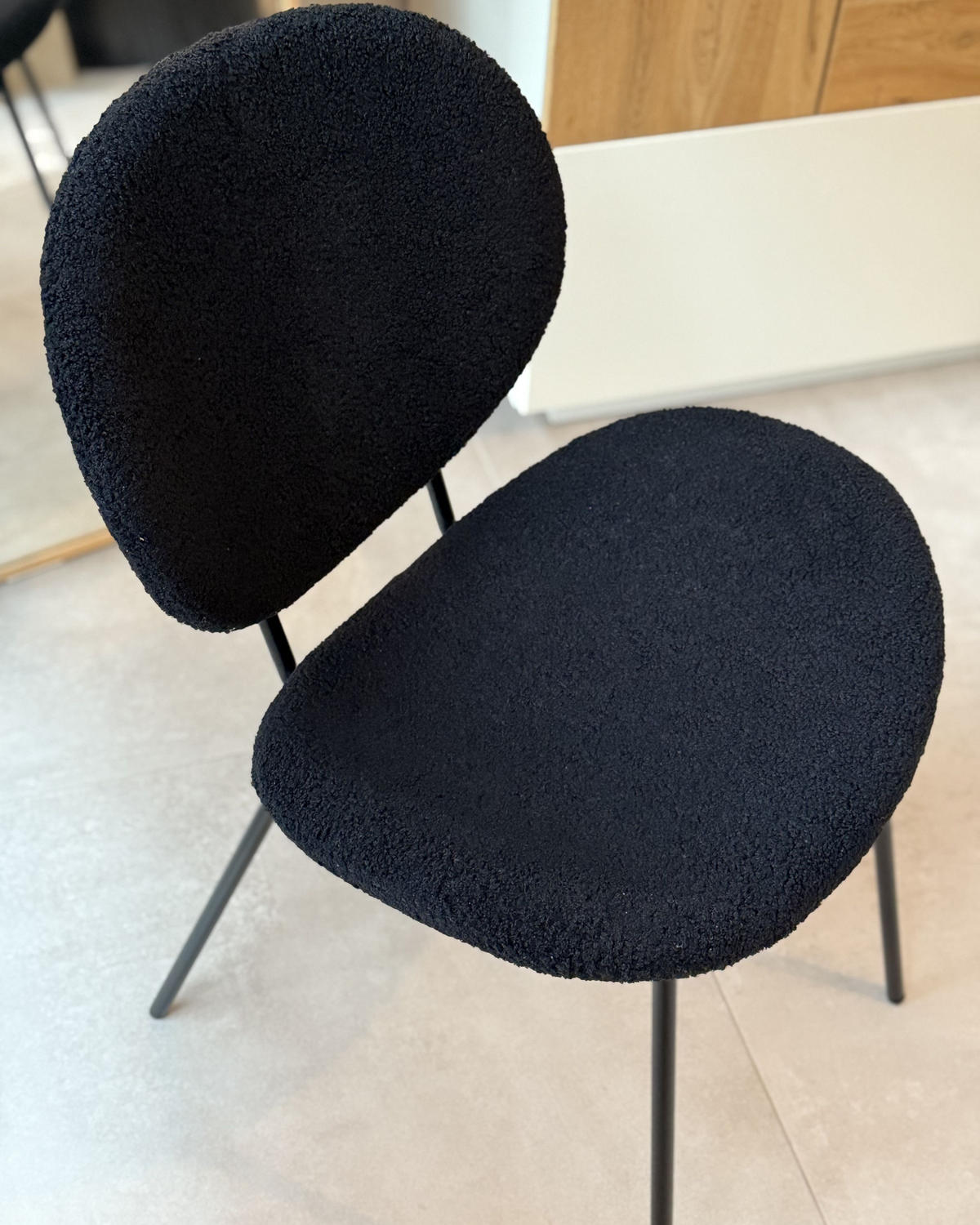 JÍDELNÍ ŽIDLE sada 2 ks Umělá kůže Černá Luana - černá, kov/textil (50/80/52cm) - Beliani