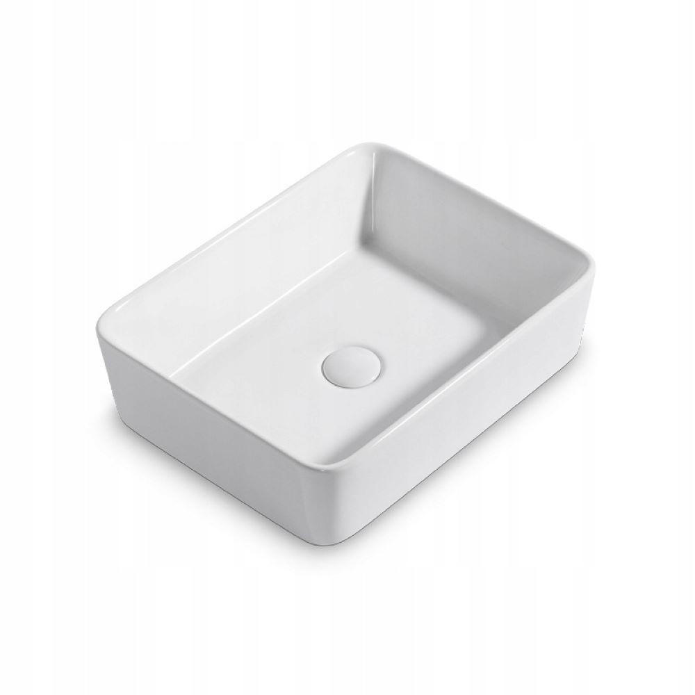 Rebiko Waschbecken, Weiß 49x14x38 cm