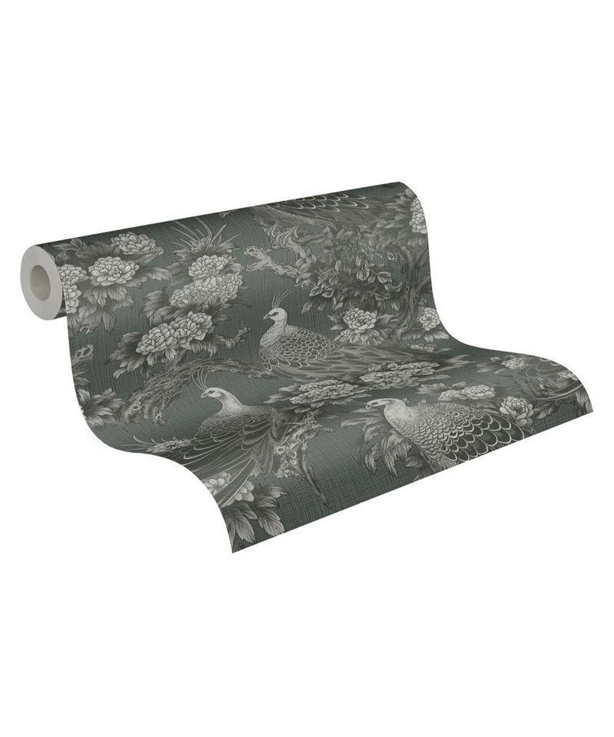VLIESTAPETE Schwarz 53/1005 cm - Schwarz, Textil (53/1cm) - KUNSTLOFT