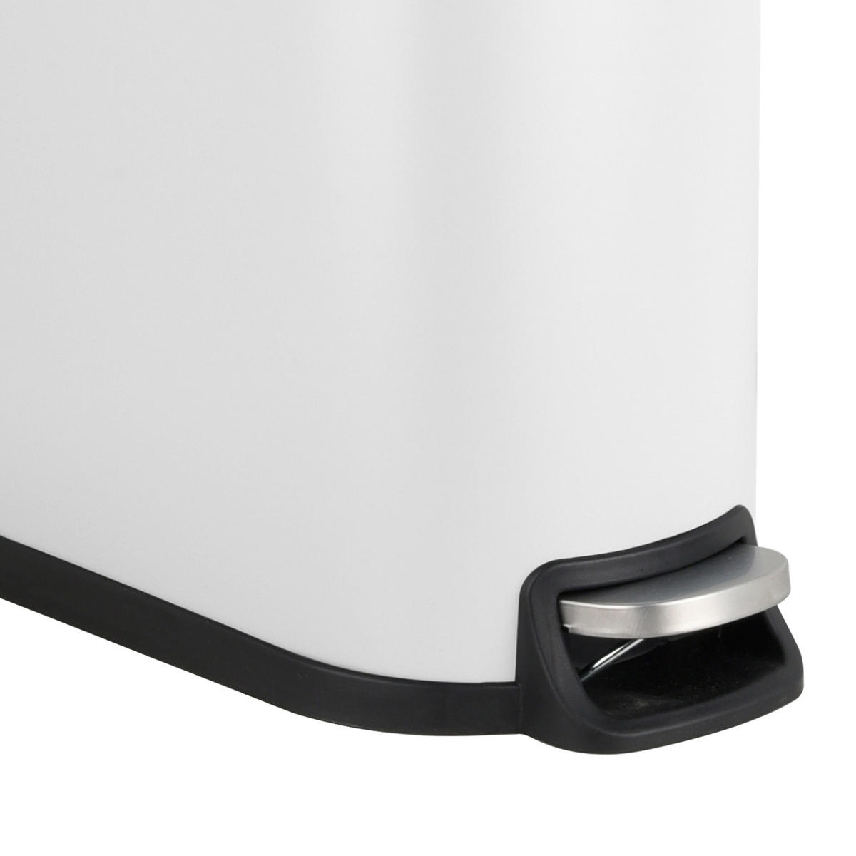 MÜLLEIMER - Weiß, Kunststoff/Metall (18.5/39/39cm) - Relaxdays