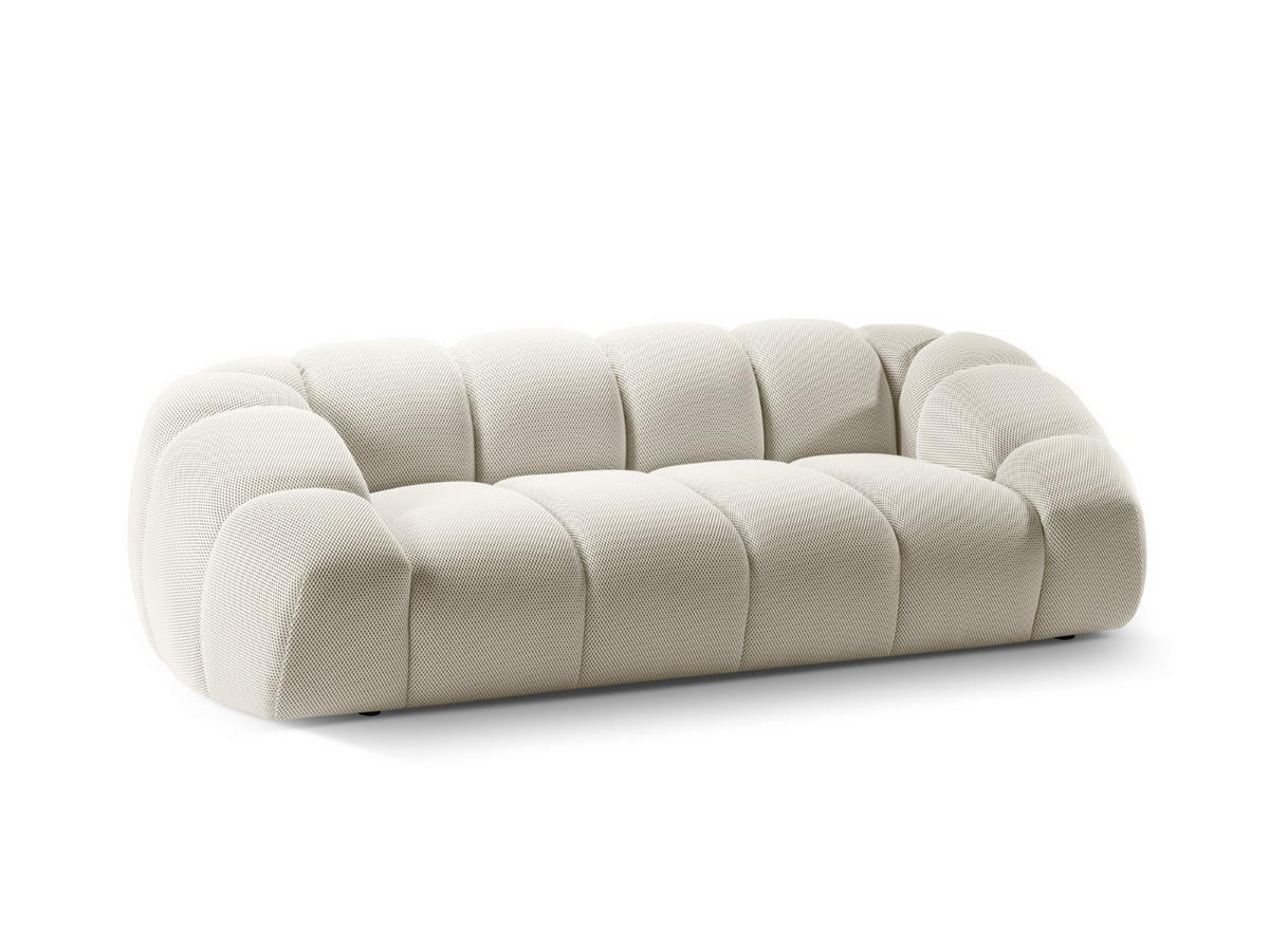 SOFA Diana aus 3D-Stoff leichtes beige 3 Sitzplätze - Creme, Textil (114/72/234cm) - Micadoni