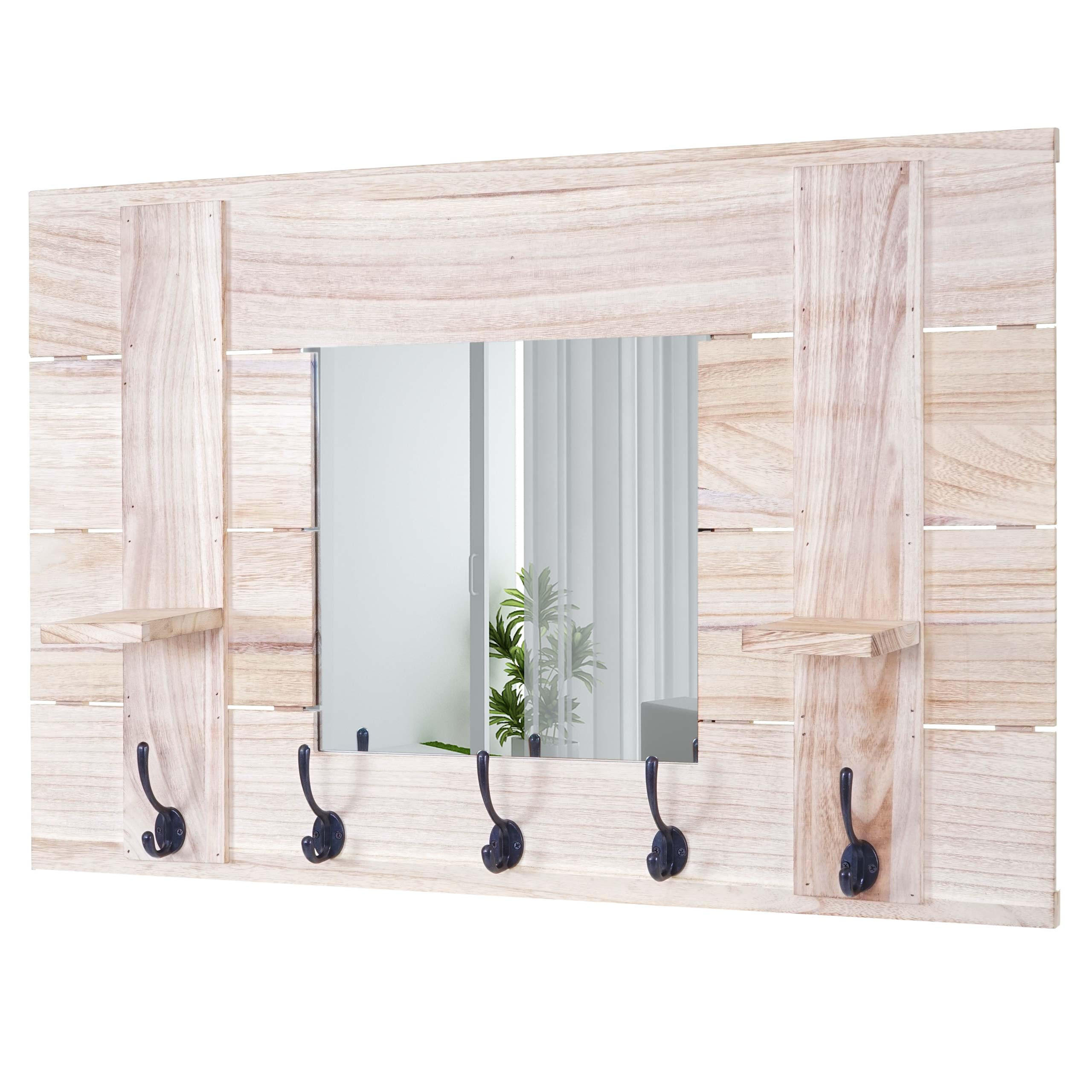 WANDGARDEROBE MIT SPIEGEL Braun - Braun, Holz (90/60/14cm) - MCW