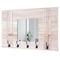 WANDGARDEROBE MIT SPIEGEL Braun - Braun, Holz (90/60/14cm) - MCW