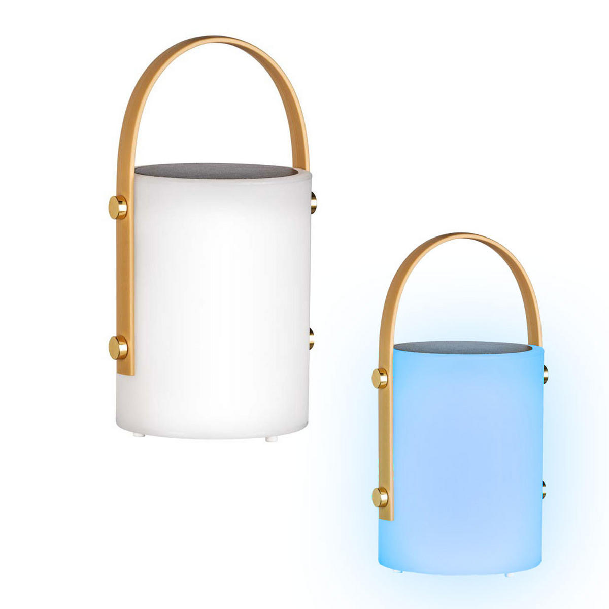 LED SOLAR TISCHLEUCHTE Weiß Außen - Weiß, Kunststoff (11.5/11.5/24cm)