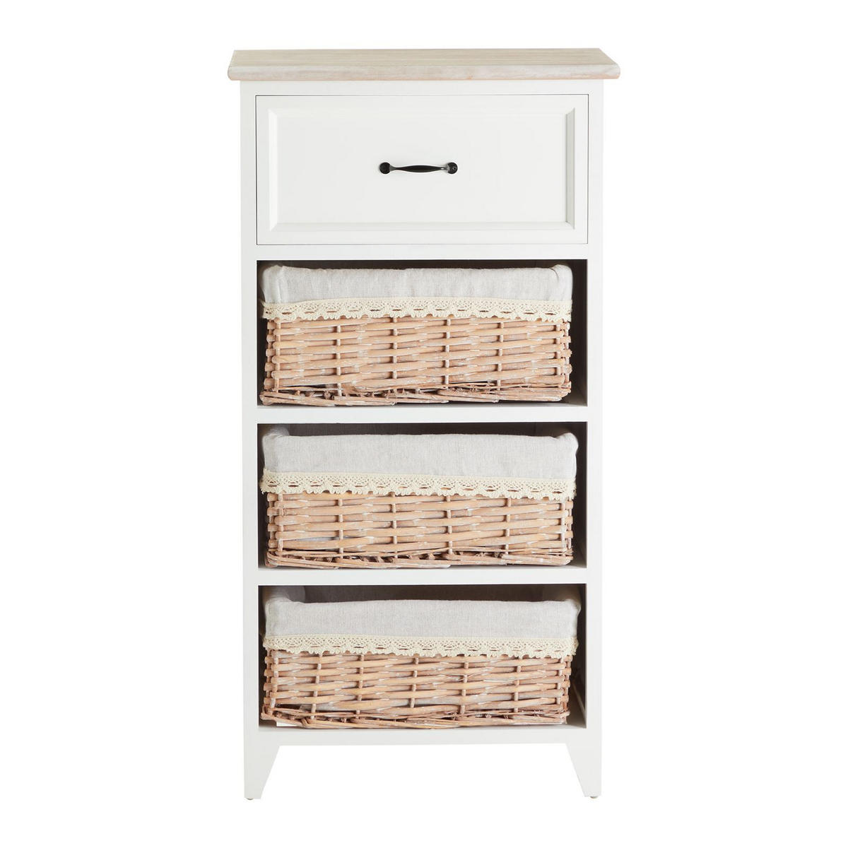 KOMMODE PROVENCE - Weiß, Holz (42/80/31cm) - CARO-Möbel