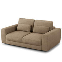 2-SITZER SOFA - Taupe/Schwarz, Kunststoff/Textil (182/80/117cm) - home24