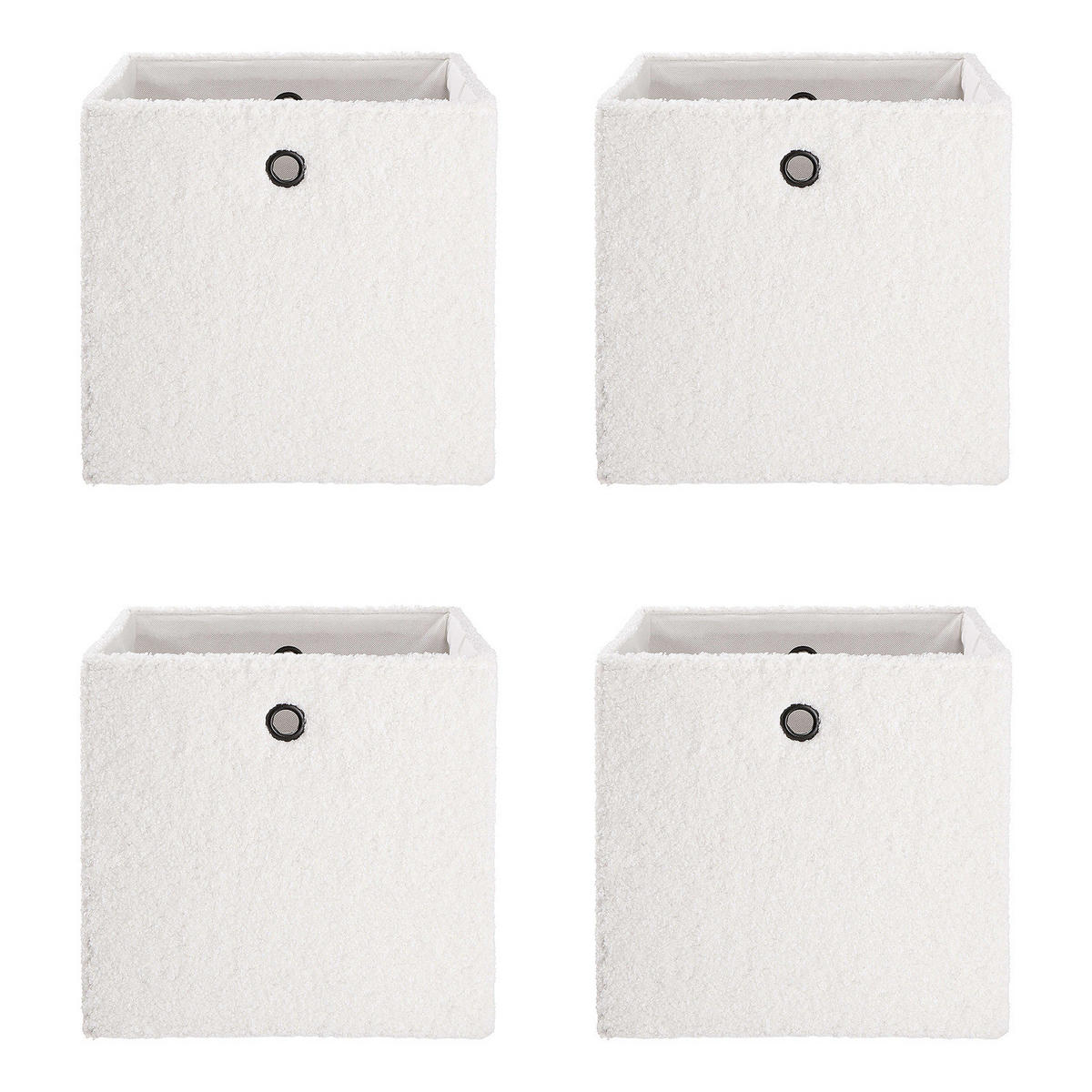 KORB (4er Set) Toddy - Weiß, Kunststoff (30/30/30cm) - Butlers