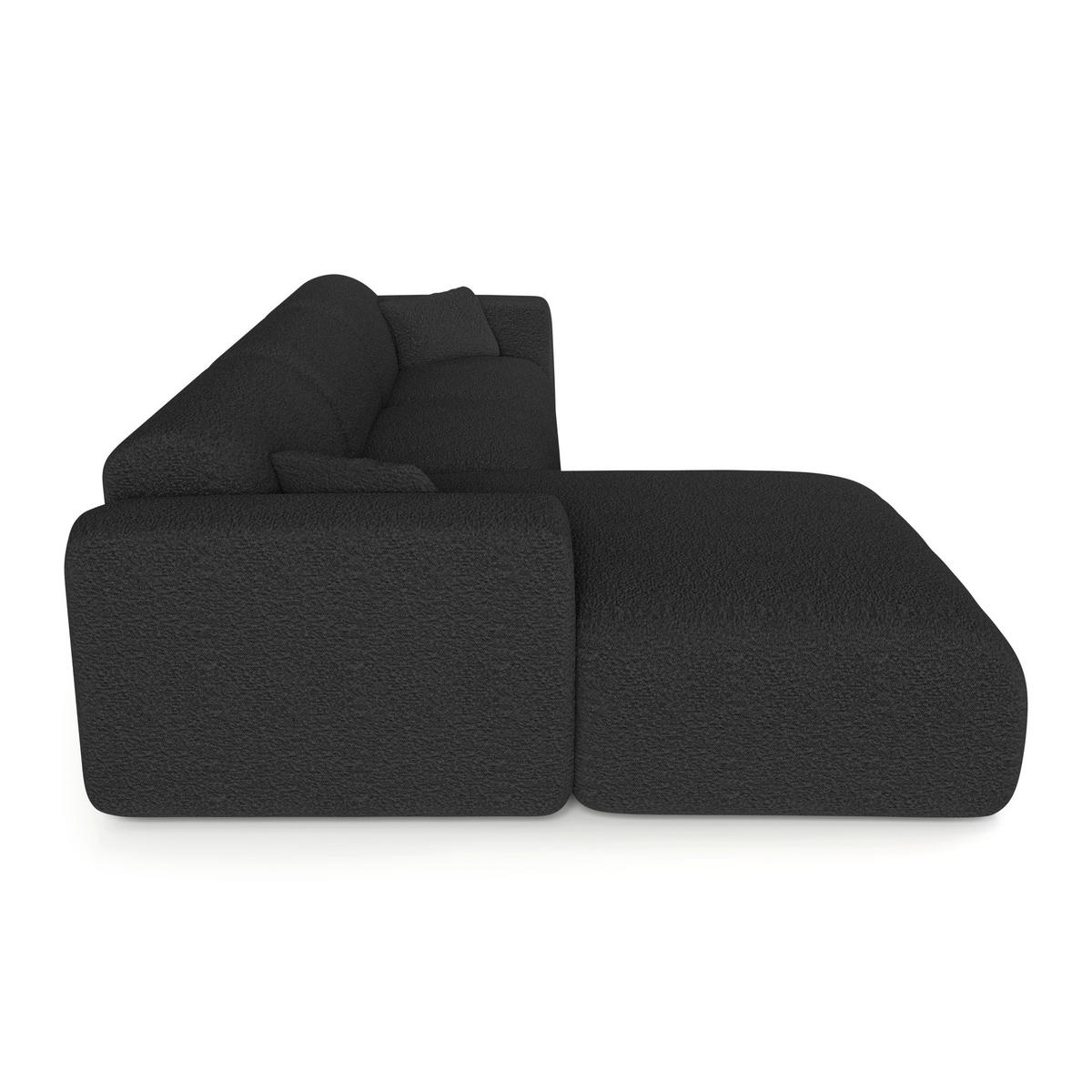 ECKSOFA LINKS SCHLAFSOFA Steinbock Dunkles Anthrazit 280cm - Anthrazit, Textil (165/280cm) - Sia Home