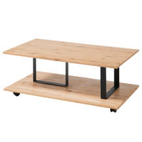 COUCHTISCH - Metall / Massivholz - Schwarz - Eichefarben/Schwarz, Holz/Metall (60/110/36cm) - home24