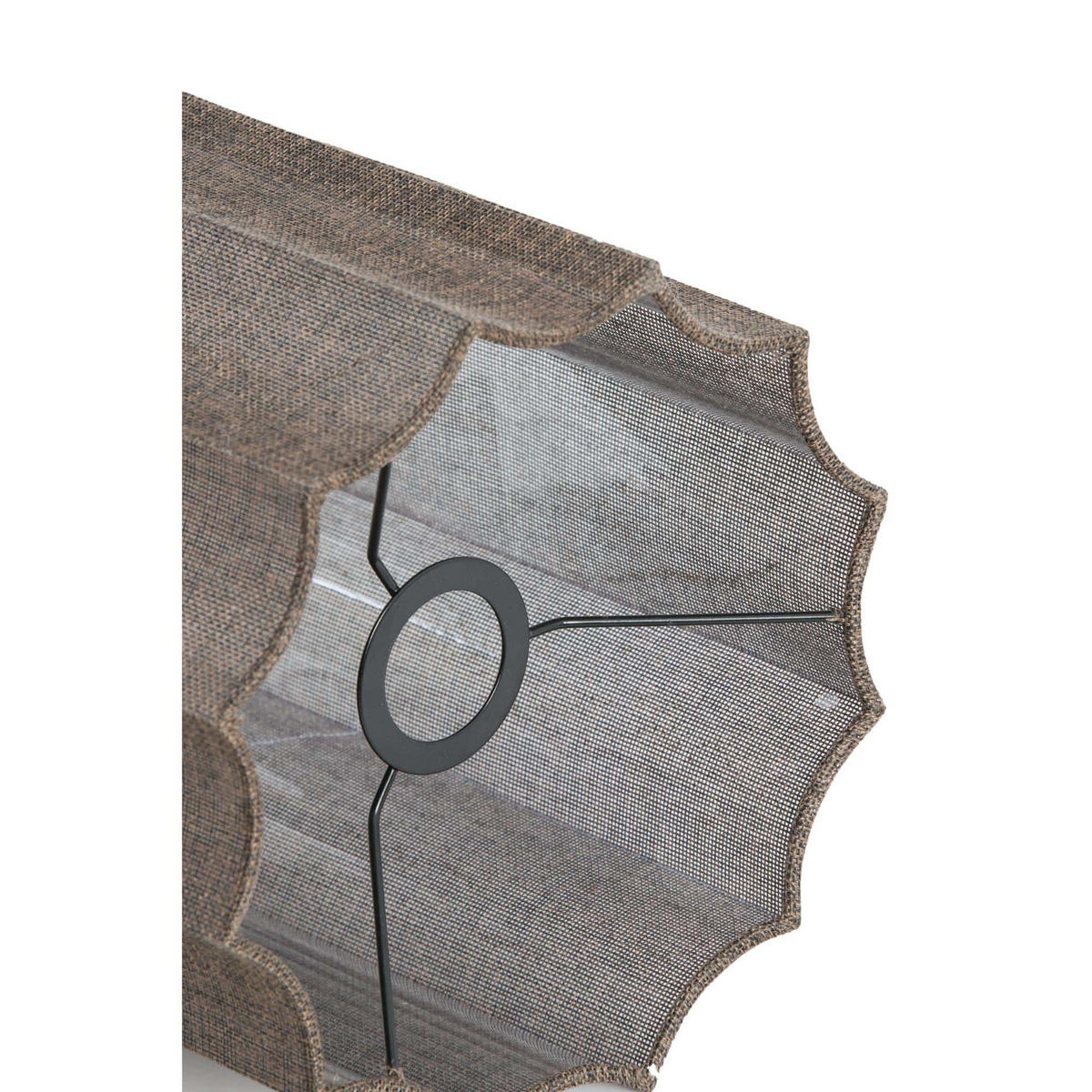 LAMPENSCHIRM Disli Braun 18/18/25 cm - Braun, Textil (18/18/25cm) - Light & Living