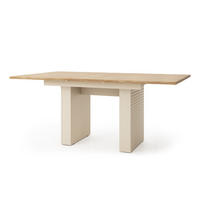 ESSTISCH Terra, Ausziehbarer Tisch 140-185/75 cm, Kaschmir/geölte Eiche - Kaschmir, Holzwerkstoff (75/140/90cm) - Beautysofa