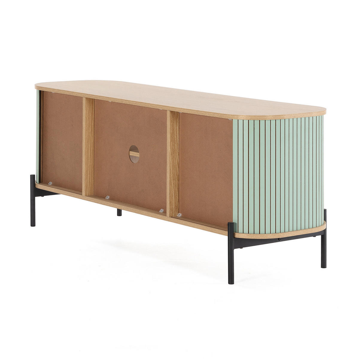 TV-ELEMENT Mónaco 2 türen blaue Farbe - Blau, Holzwerkstoff (140/55/40cm) - VS Venta-stock