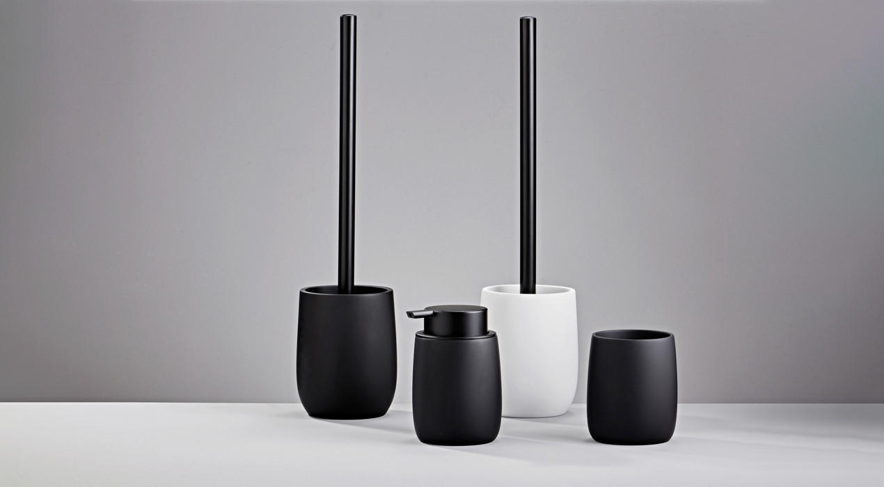 Klobürste schwarz/weiß