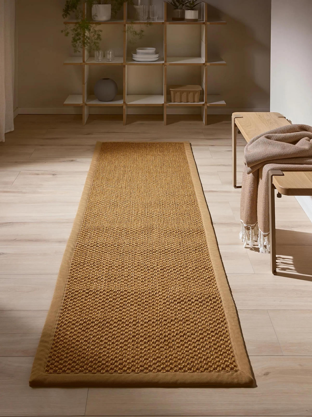 SISALTEPPICH Greta Beige 70x300 cm - Beige, Textil (70/300cm) - benuta Pure