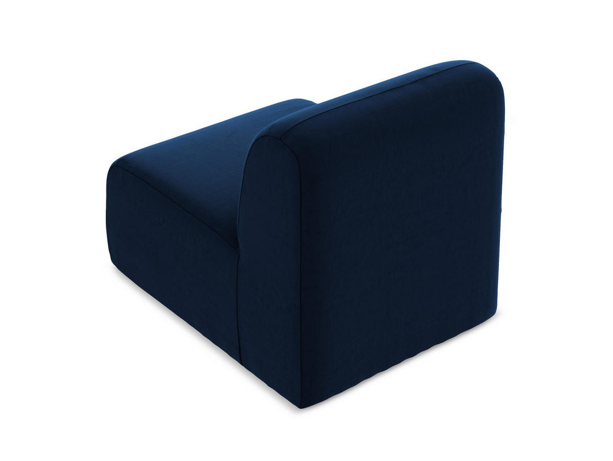 SOFAELEMENT Samt Stoff Blau - Türkis/Schwarz, Holzwerkstoff/Kunststoff (70/75/94cm) - Makamii