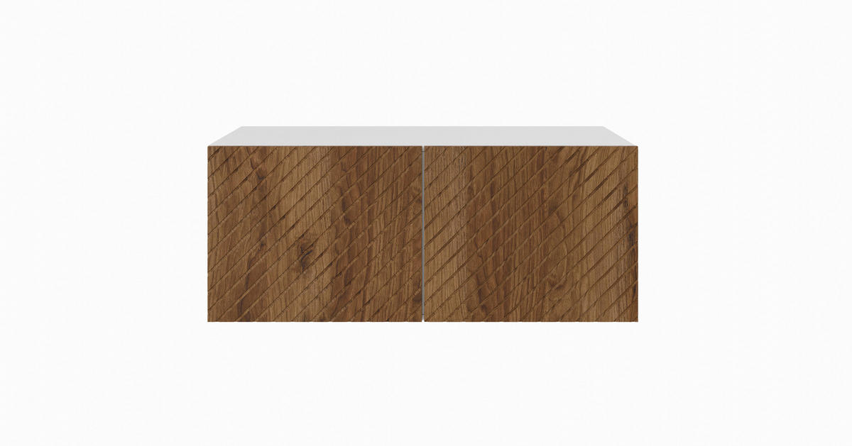 TV-SCHRANK KLER - Wildeiche/Weiß, Holzwerkstoff (100/41/40cm) - Meblini