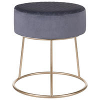 HOCKER Delco 35/35/40 cm - Grau, Textil (35/40/35cm) - Beliani