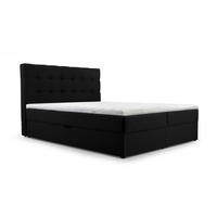BETT - Boxspringbett 160x200 - 05 Hugo 100 - Schwarz - Schwarz, Holz (160/200cm) - Möblo