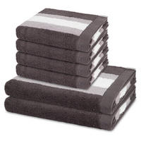 FROTTIERSET Harmony 6-teilig - Dunkelgrau, Textil (50/100cm) - Ross