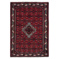 ORIENTTEPPICH handgeknüpft Assadabad Rot 146/102 cm Schurwolle - Rot, Textil (102/146cm) - Looma