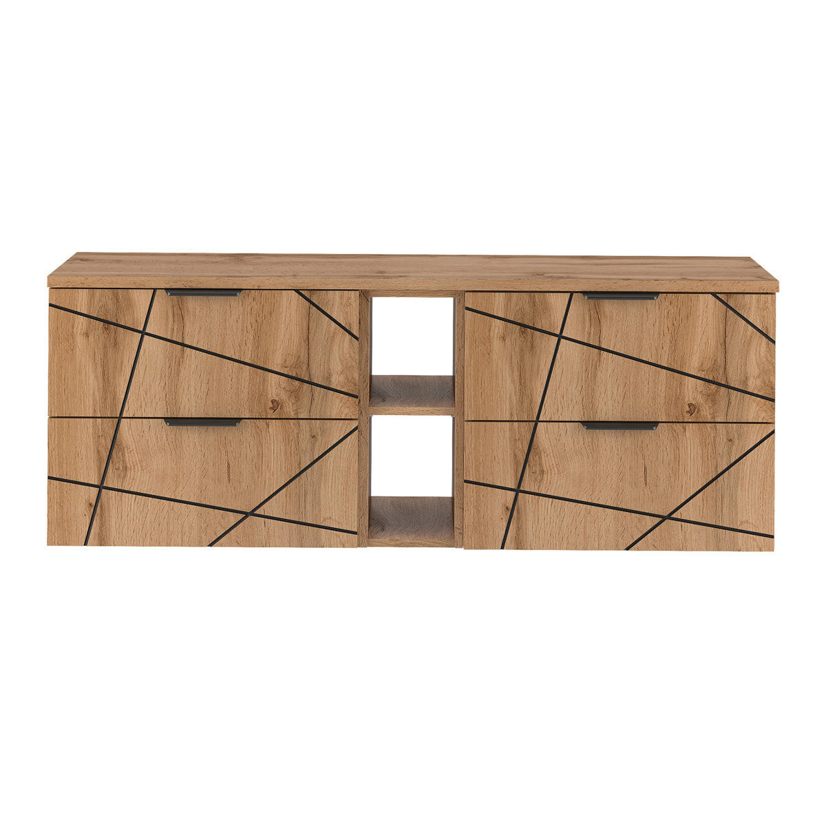 SKRINKA POD UMÝVADLO 140.6cm Teren Drevo - hnedá, kompozitné drevo (140.6/52.2/46.5cm) - Petits-meubles