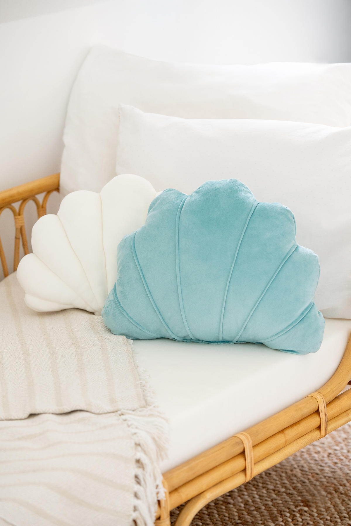 KISSEN POLY Blau - Blau, Textil (30/37cm) - J-Line