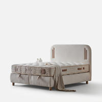 BOXBETT Bohamela Bambi Bett boxspringbett 90x200 mit matratze - Beige, Holz (90/200cm)