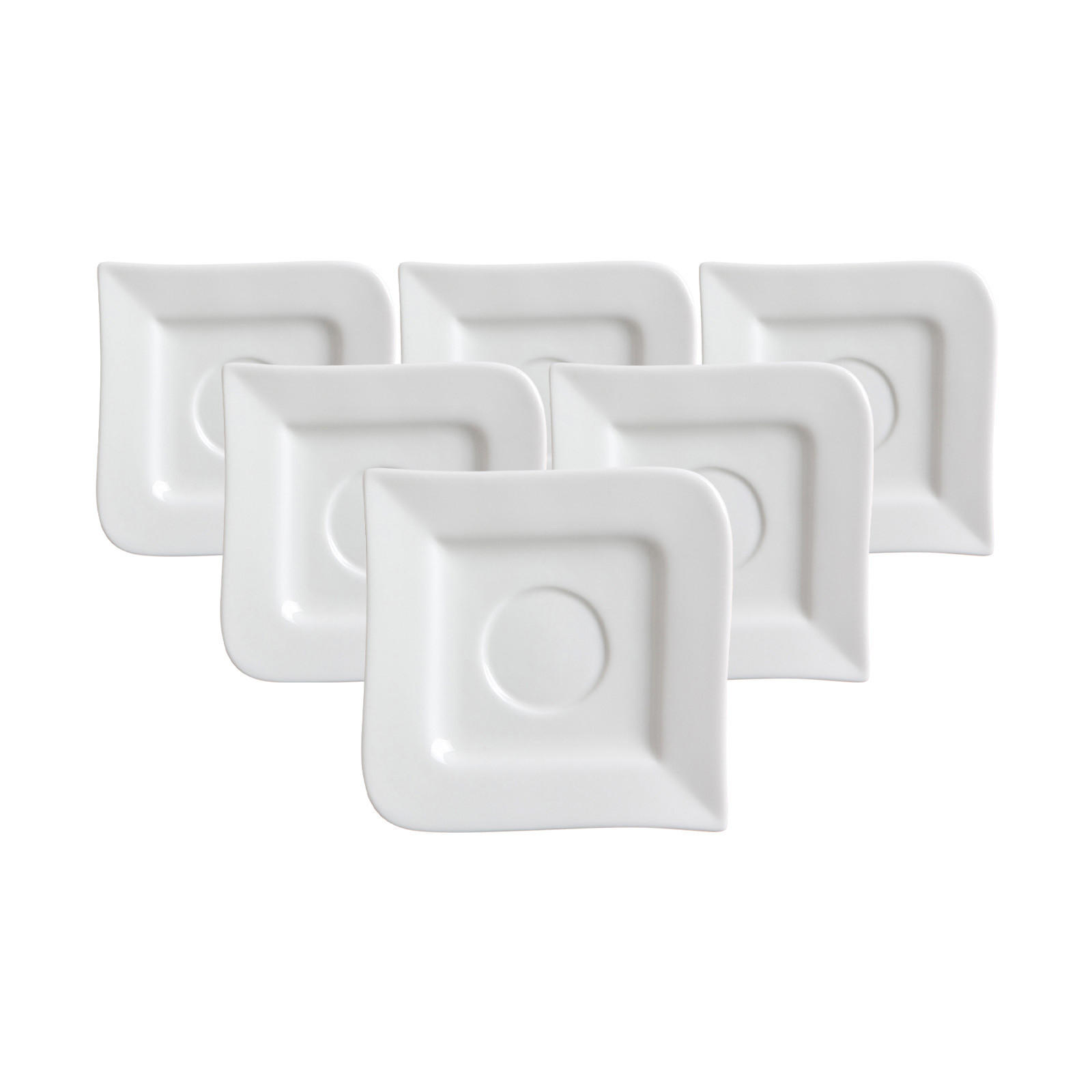 KAFFEEUNTERTASSEN Melodie weiß ø 14 cm 6er Set - Weiß, Keramik (14cm) - Ritzenhoff Breker