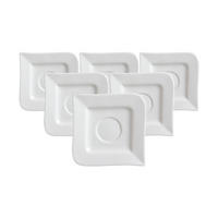 KAFFEEUNTERTASSEN Melodie weiß ø 14 cm 6er Set - Weiß, Keramik (14cm) - Ritzenhoff Breker