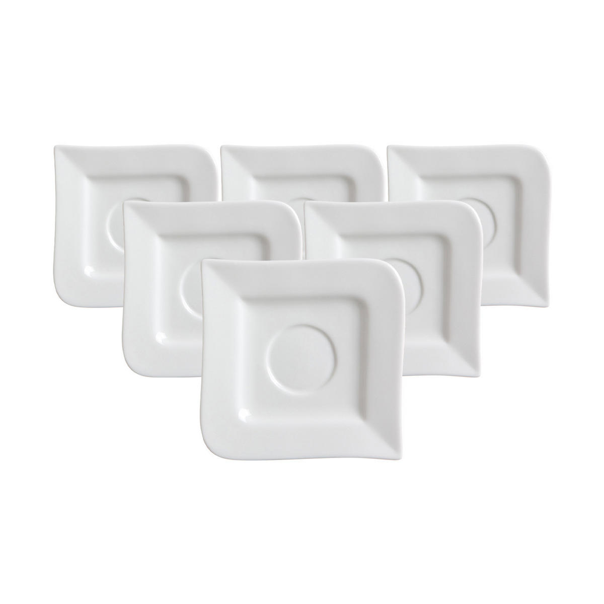 KAFFEEUNTERTASSEN Melodie weiß ø 14 cm 6er Set - Weiß, Keramik (14cm) - Ritzenhoff Breker