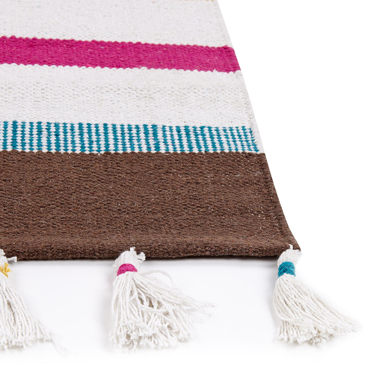TEPPICH geflochten Hisarli 200/140 cm - Multicolor, Textil (140/200cm) - Beliani