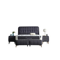 POLSTERBETT-SET Empires 140x200 Anthrazit - Bett inkl. Matratze - Anthrazit, Metall (140/200cm) - Villa Möbel