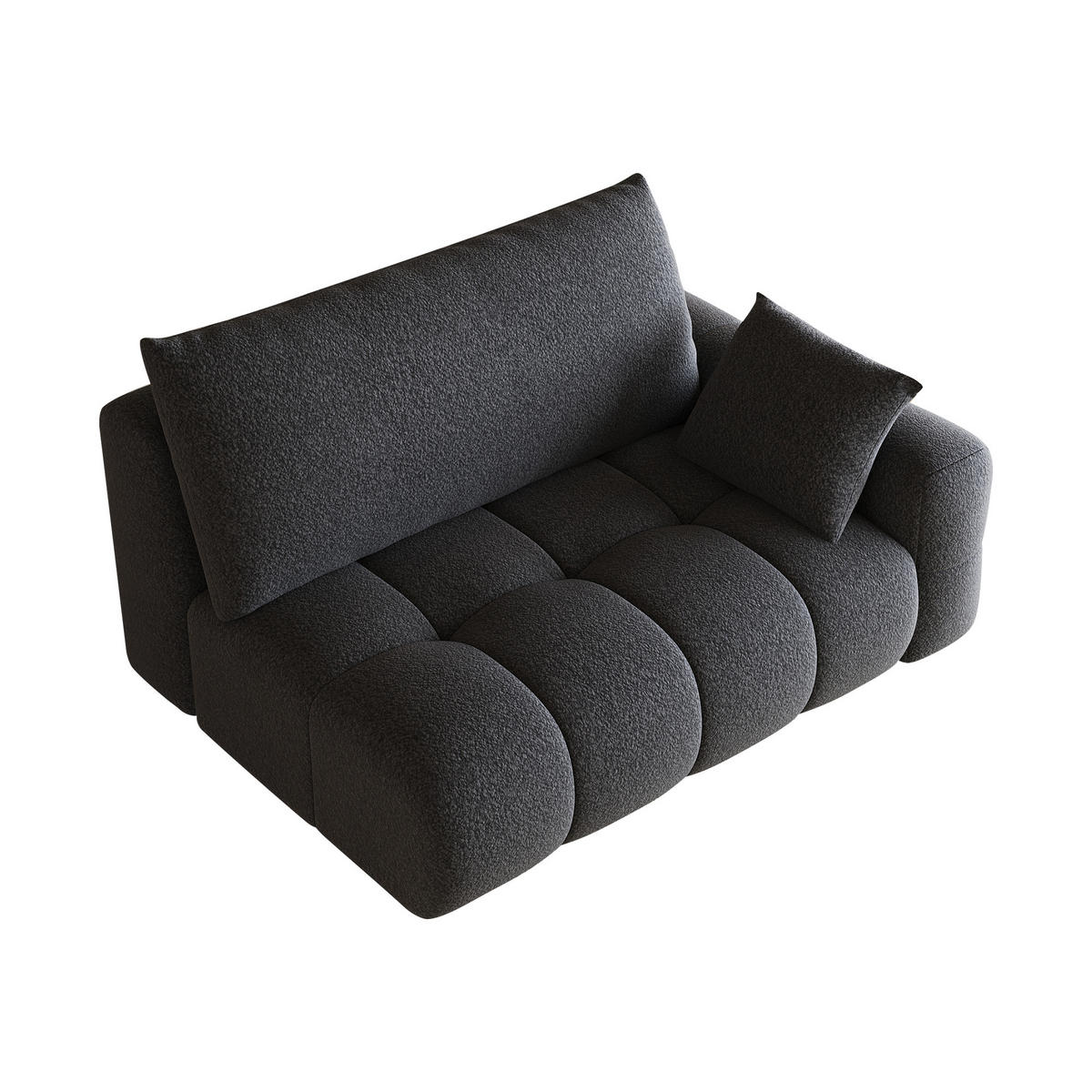SOFAELEMENT DE-34768 rechte 2‑Sitzer Dunkelgrau - Dunkelgrau, Textil (105/86/130cm) - ComfortXL