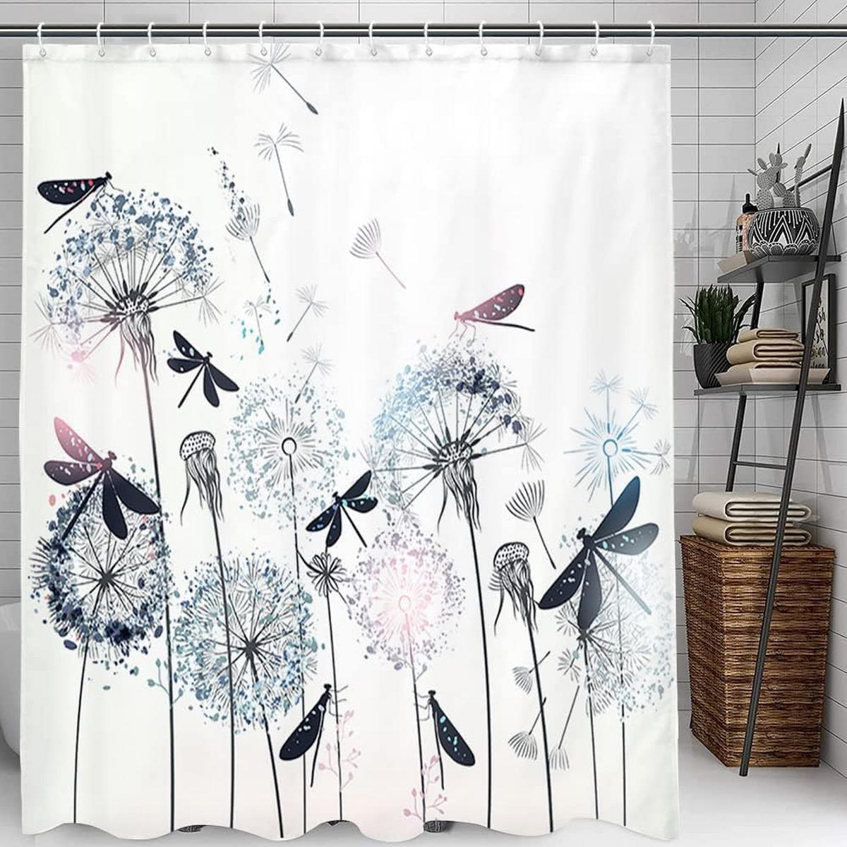 DUSCHVORHANG Boho wasserdicht schimmelresistent mit Haken ohne Bohren Badezimmer - Multicolor, Textil (200/180cm) - MCBOSON