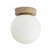 DECKENLEUCHTE ECRU II - Beige/Goldfarben, Glas/Metall (14/14/16cm) - kiki design