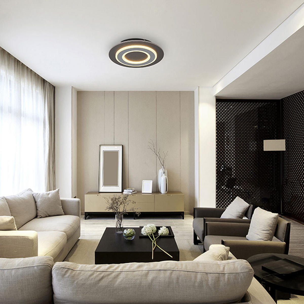 LED DECKENLEUCHTE Jayden Grau Metall - Grau, Metall (32/32/5.5cm) - Globo Lighting