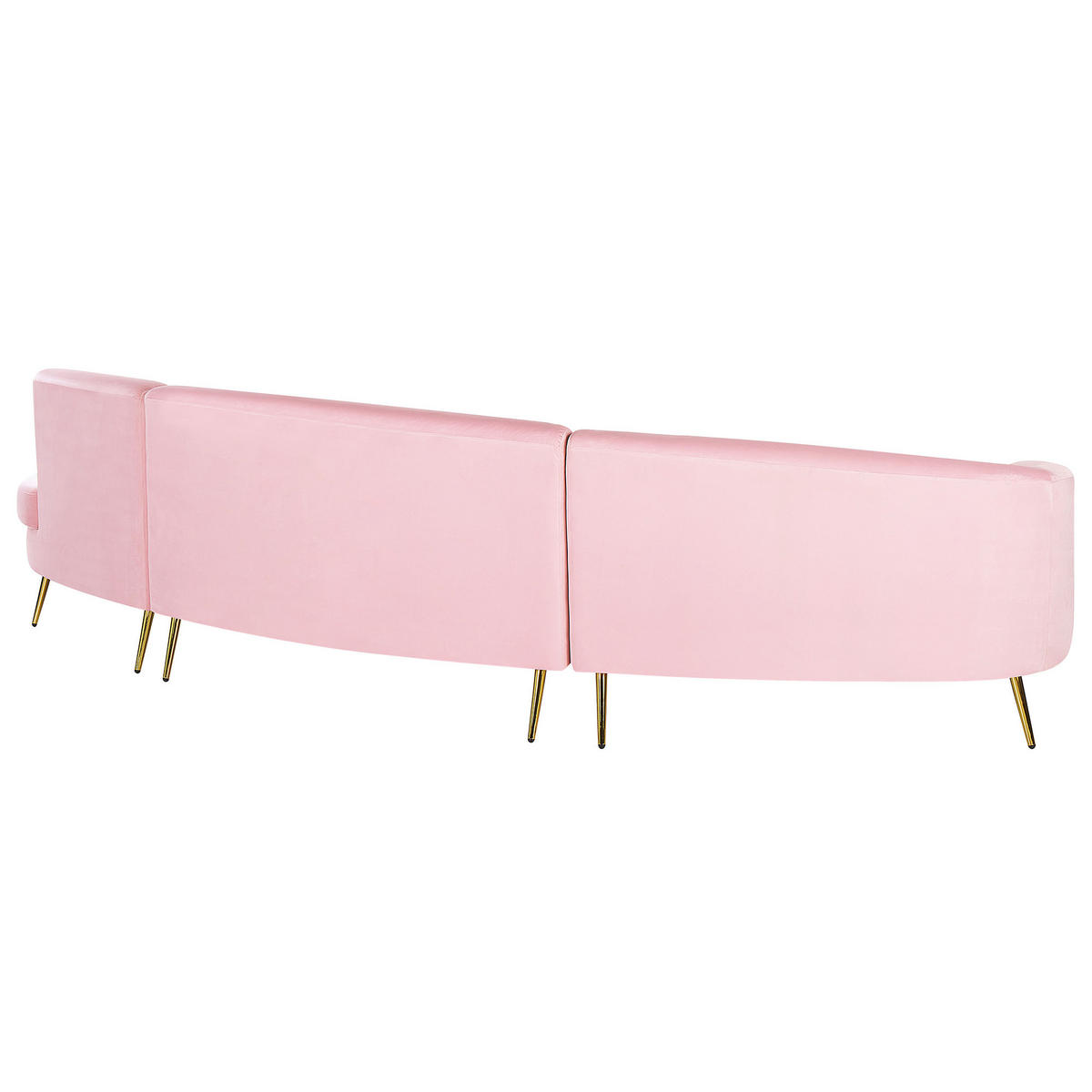 SOFA Samtstoff Rosa Moss - Pink, Textil (350/87/85cm) - Beliani