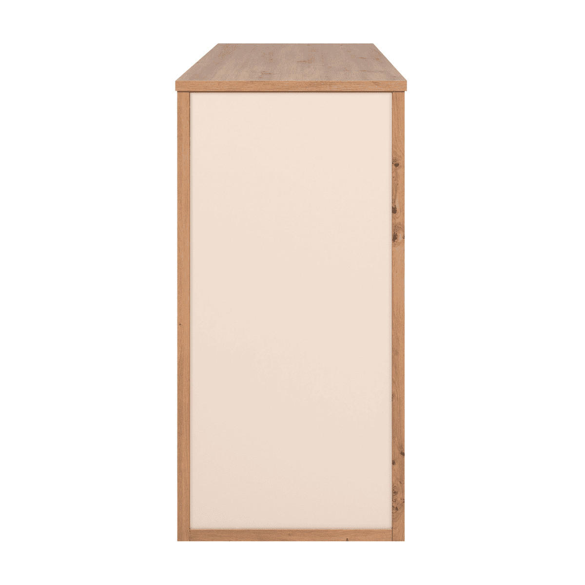 BAR-TISCH 4 Fächer, Eicheneffekt und Kaschmir 55/138/110 cm - Eschefarben, Holzwerkstoff (57.5/55/138cm) - Calicosy