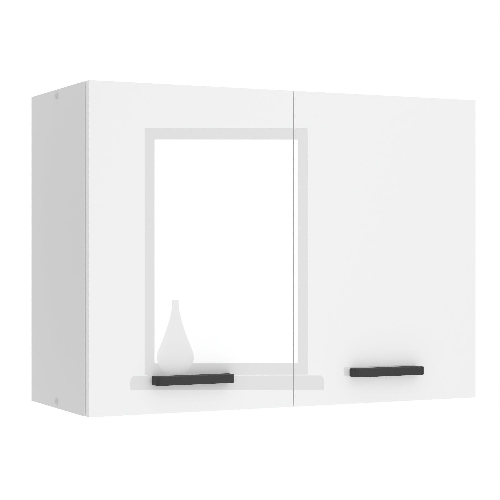 HÄNGESCHRANK SG 80 cm, mit 2 Türen, Weiß Hochglanz - Weiß, Holz (80/58/29.6cm) - B BELINI GROUP