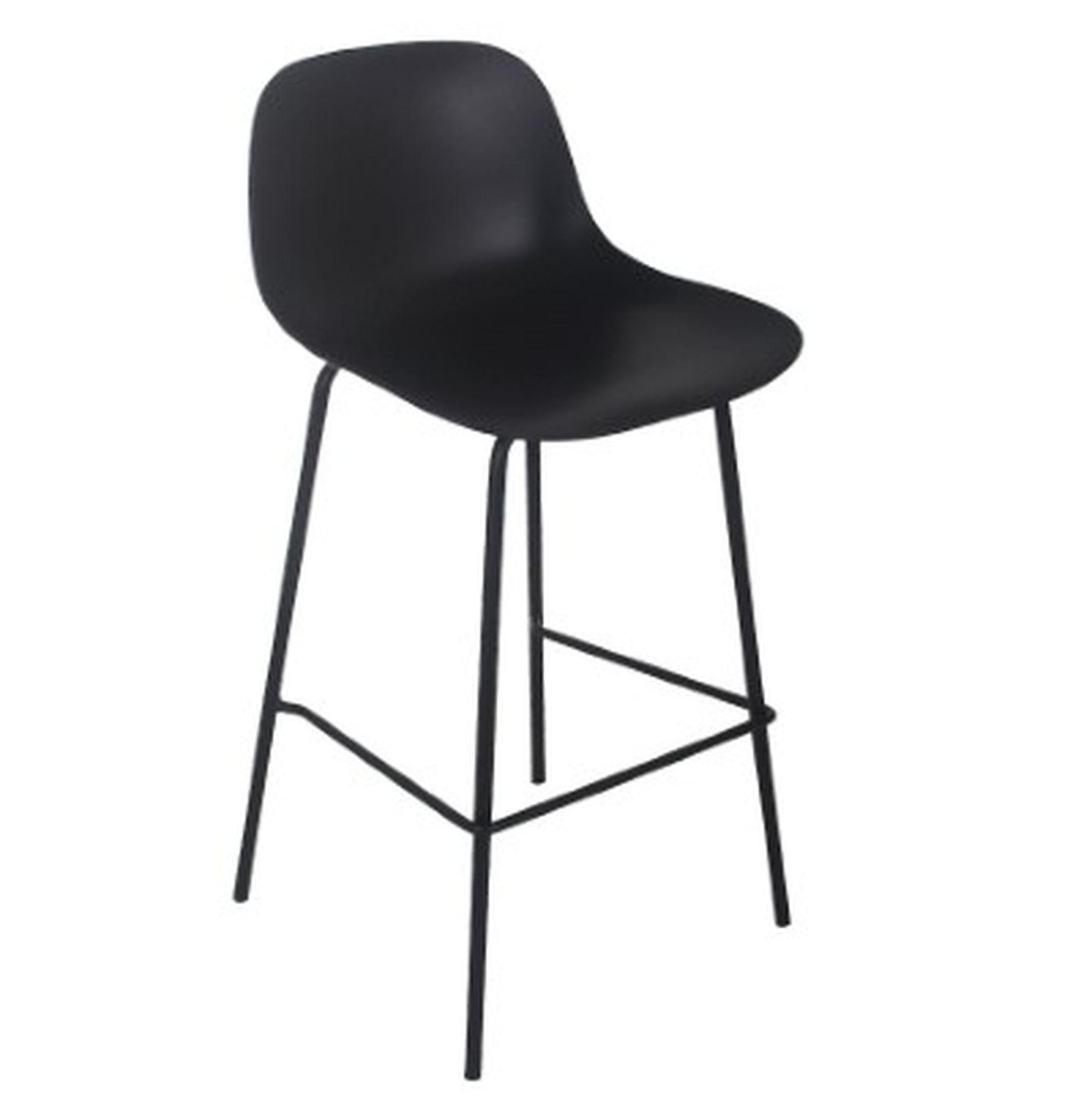 BARHOCKER GRANO 65cm schwarz - Schwarz, Kunststoff (42/90/42cm) - Légia Home