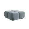 POUF Samt Stoff Blau - Blau/Schwarz, Kunststoff/Textil (95/41/95cm) - Makamii