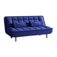 SCHLAFSOFA - 3 Personen - Stoff, Stoff - Königsblau - - Blau, Textil (190/89/96cm) - Vente-Unique