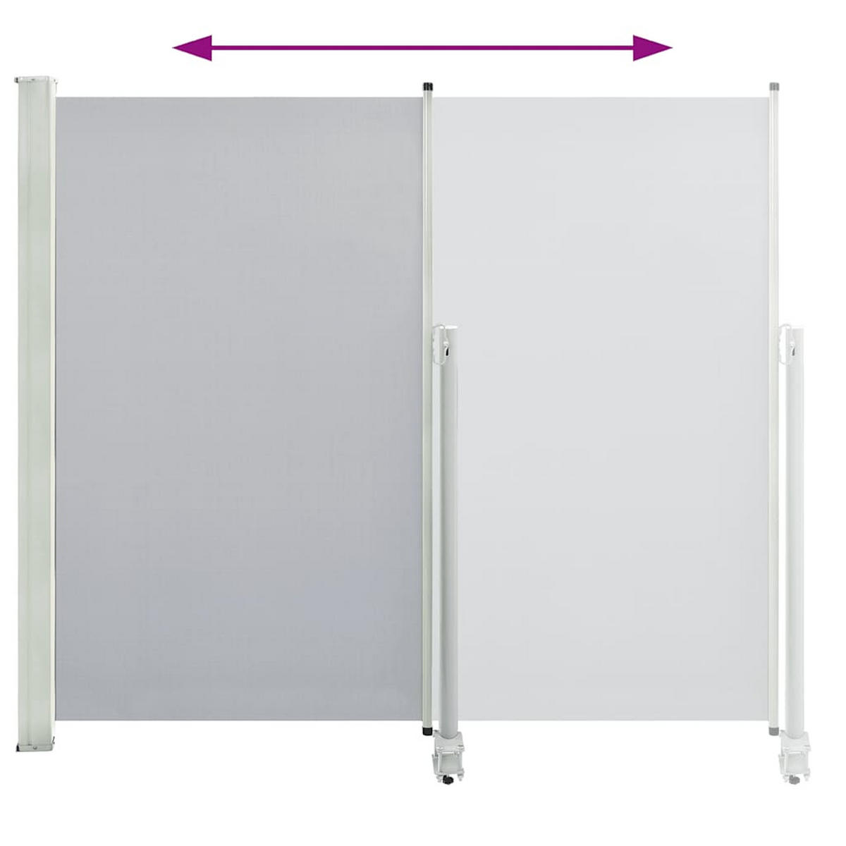 EINZIEHBARE Seitenmarkise 160x300 cm Grau - Grau, Textil (300/160/300cm) - furnicato