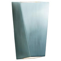LED AUSSEN-WANDLEUCHTE Aluminium Silber - Silberfarben, Glas (12/21.5/10cm)