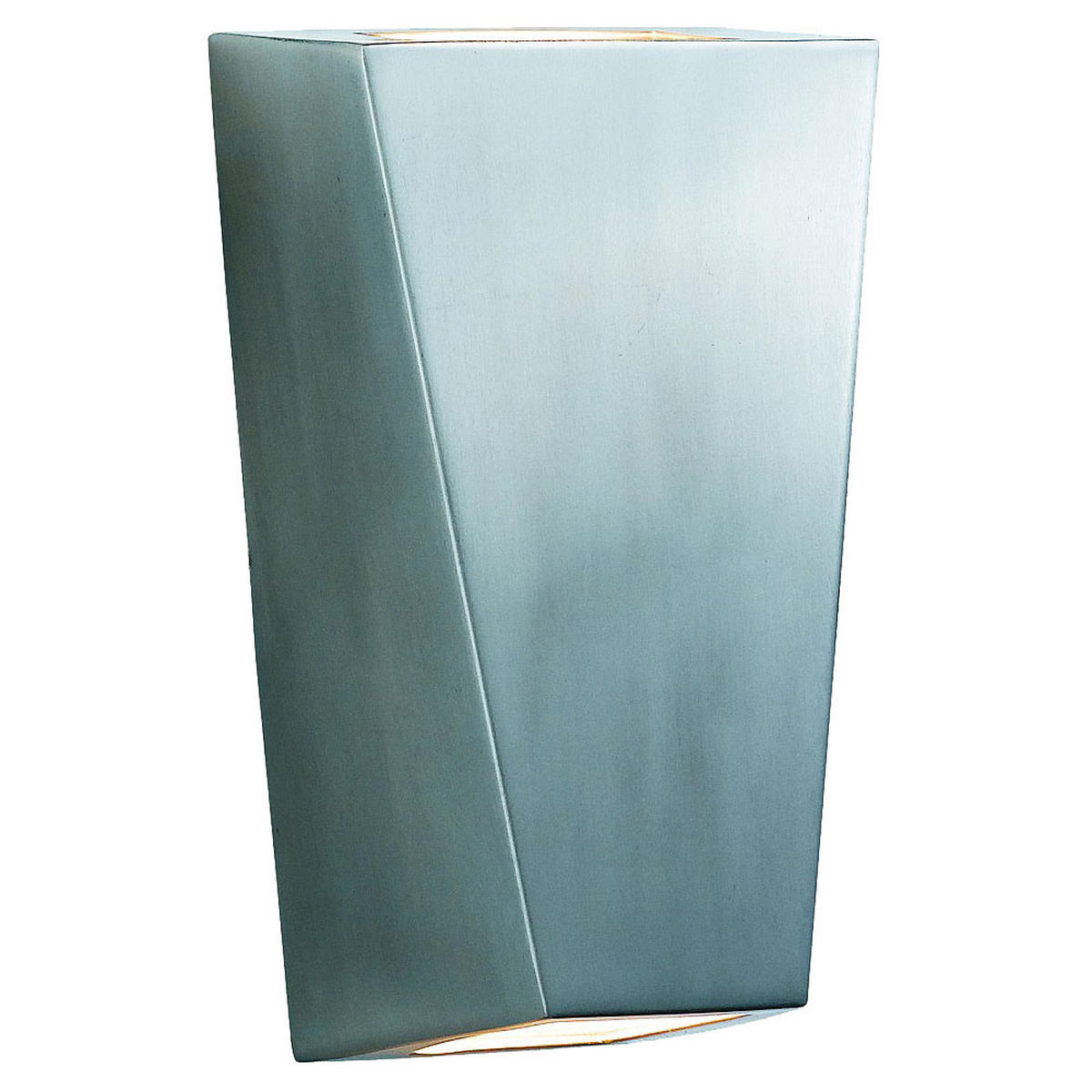 LED AUSSEN-WANDLEUCHTE Aluminium Silber - Silberfarben, Glas (12/21.5/10cm)