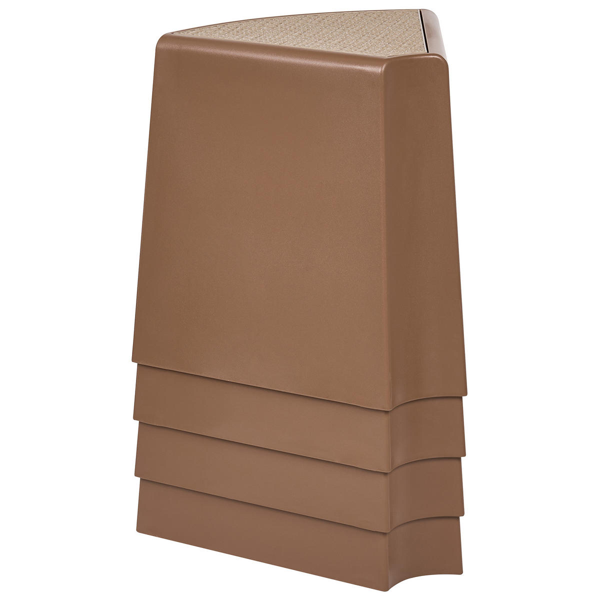 GARTENHOCKER 4er-Set Braun Evros - Braun, Kunststoff (43/45/35cm) - Beliani