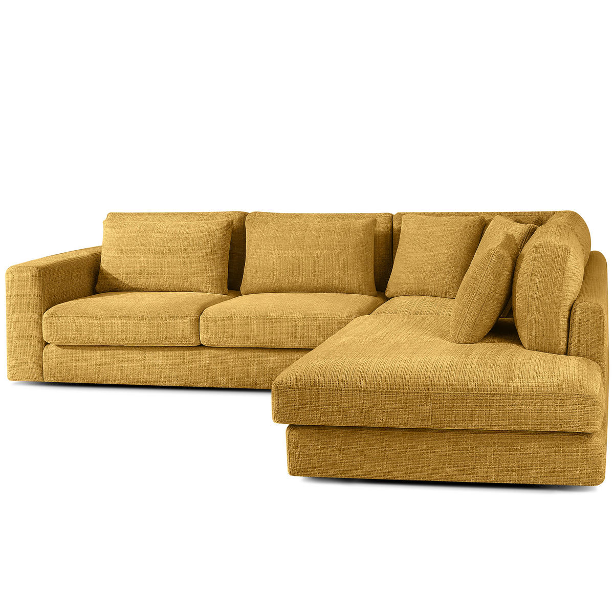 ECKSOFA rechts VERUS - Gelb, Holz/Holzwerkstoff (297/248cm) - KONSIMO®