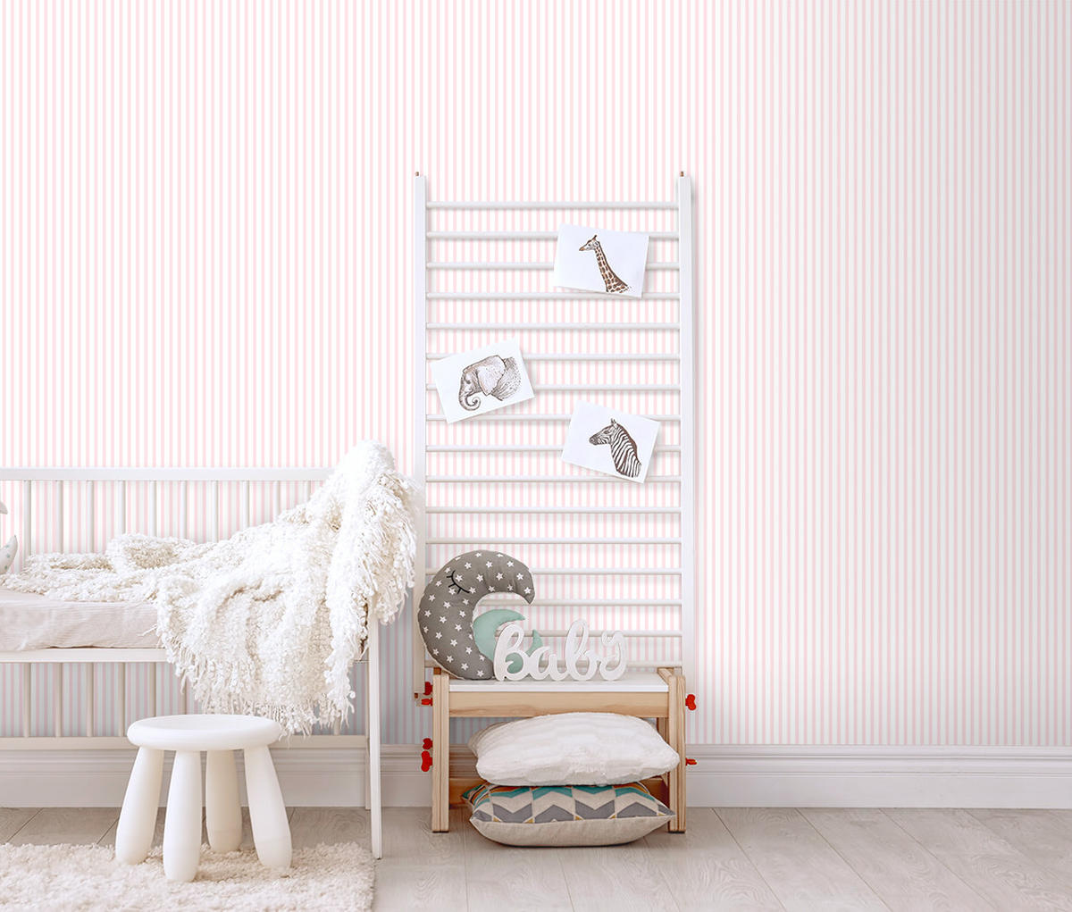 TAPETE Streifen 53 cm x 10 m - Pink, Papier (53/0.1cm) - Sanders & Sanders