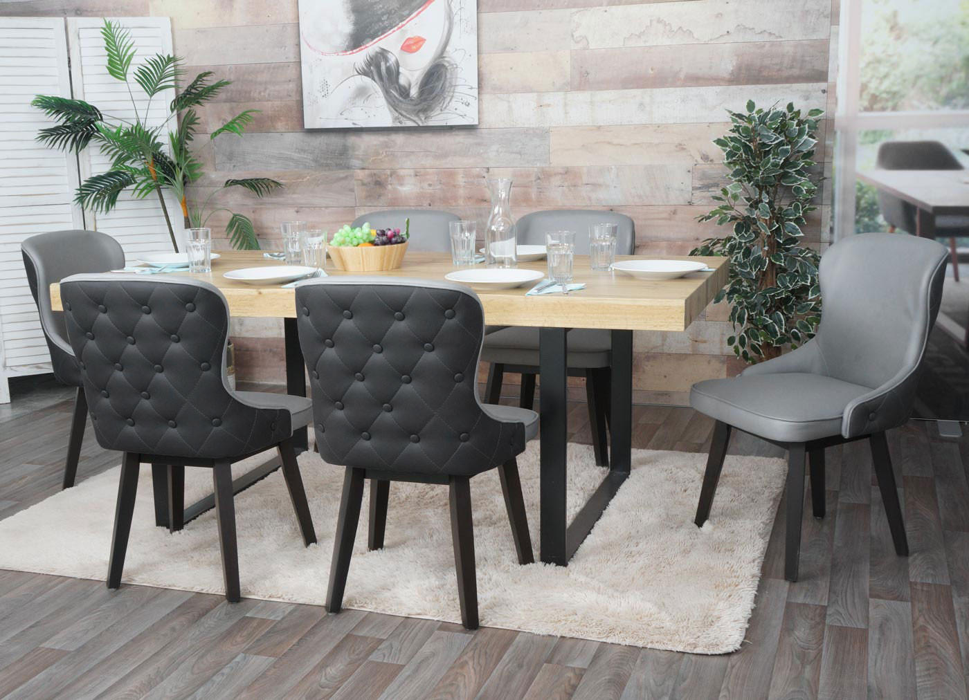 ESSZIMMERSTUHL Grau, Hellgrau 2er-Set - Hellgrau/Grau, Textil (53/86/53cm) - MCW