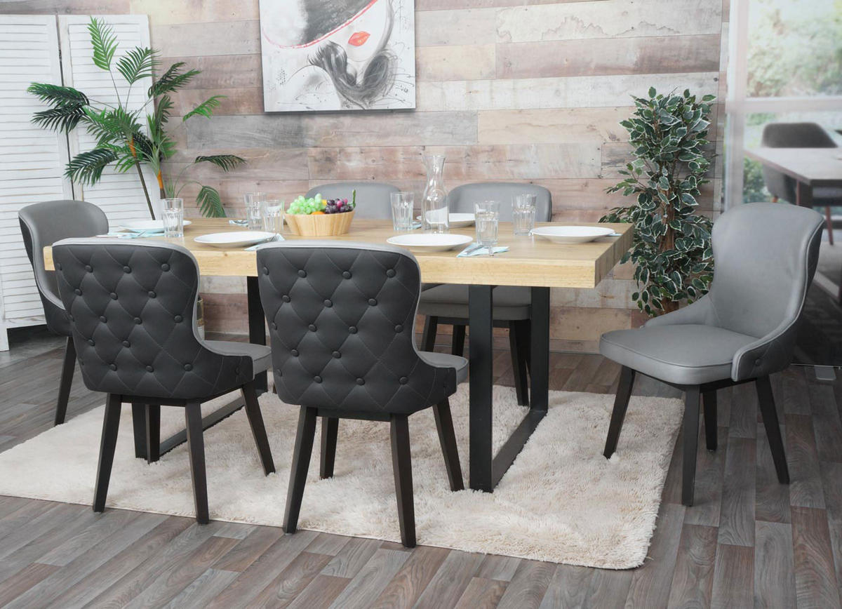 ESSZIMMERSTUHL Grau, Hellgrau 2er-Set - Hellgrau/Grau, Textil (53/86/53cm) - MCW